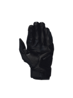 Alpinestars Celer V3 Handschuhe, schwarze Motorradhandschuhe aus Ziegenleder, verstärkte Handfläche und Touchscreen-Spitze.