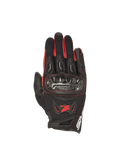 Honda SMX-2 Air Carbon V2 Handschuhe, Motorradhandschuhe für Herren, Schwarz und Rot, mit Karbon-Knöchelschutz und Mesh.