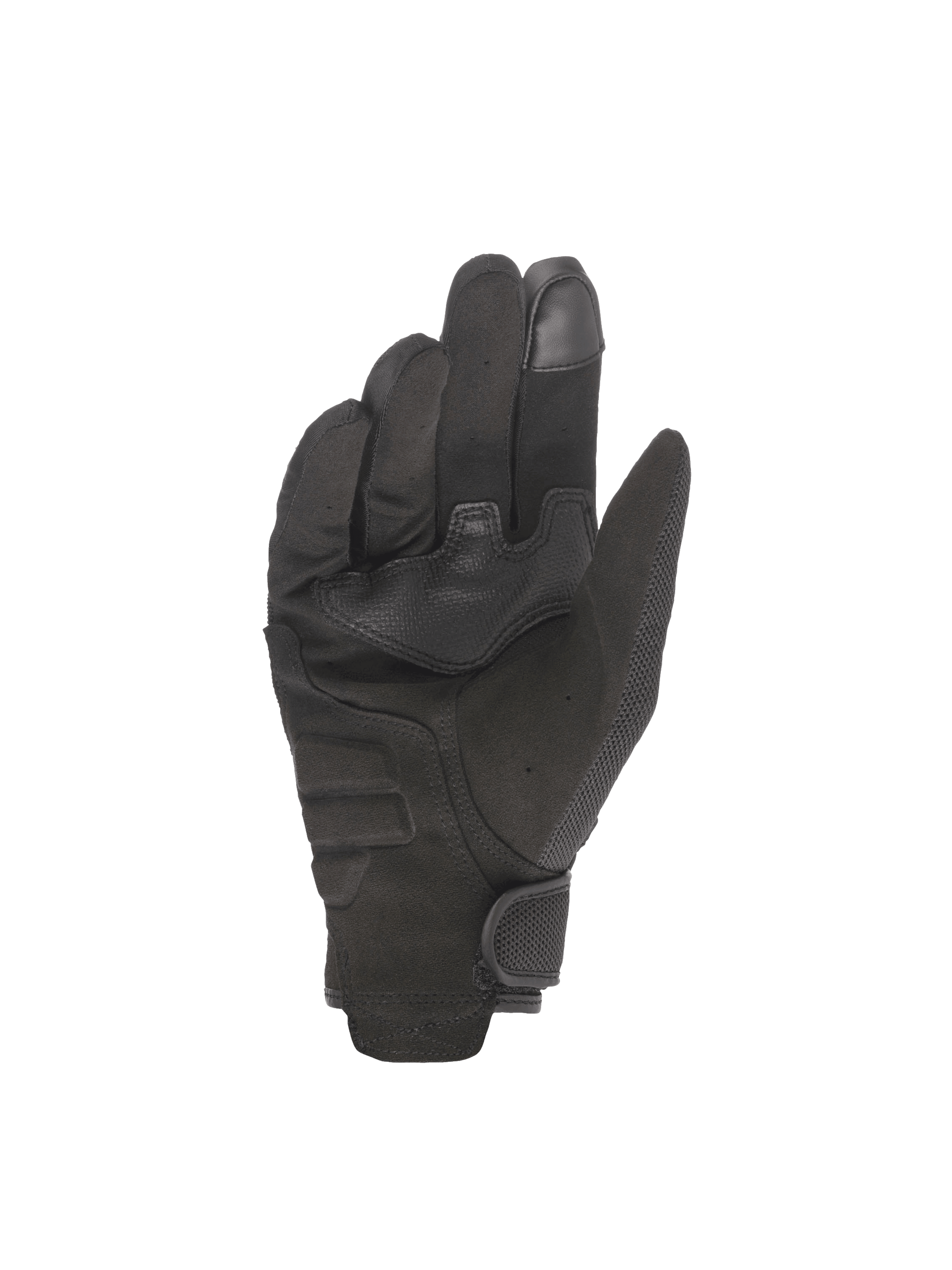 Alpinestars Copper Gloves, black urban motorcycle gloves with a synthetic suede palm for commuter road riding.