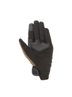 Alpinestars Copper Handschuhe, urbaner Motorradhandschuh, Schwarz und Braun, Wildlederhandfläche, Touchscreen-Fingerspitze.
