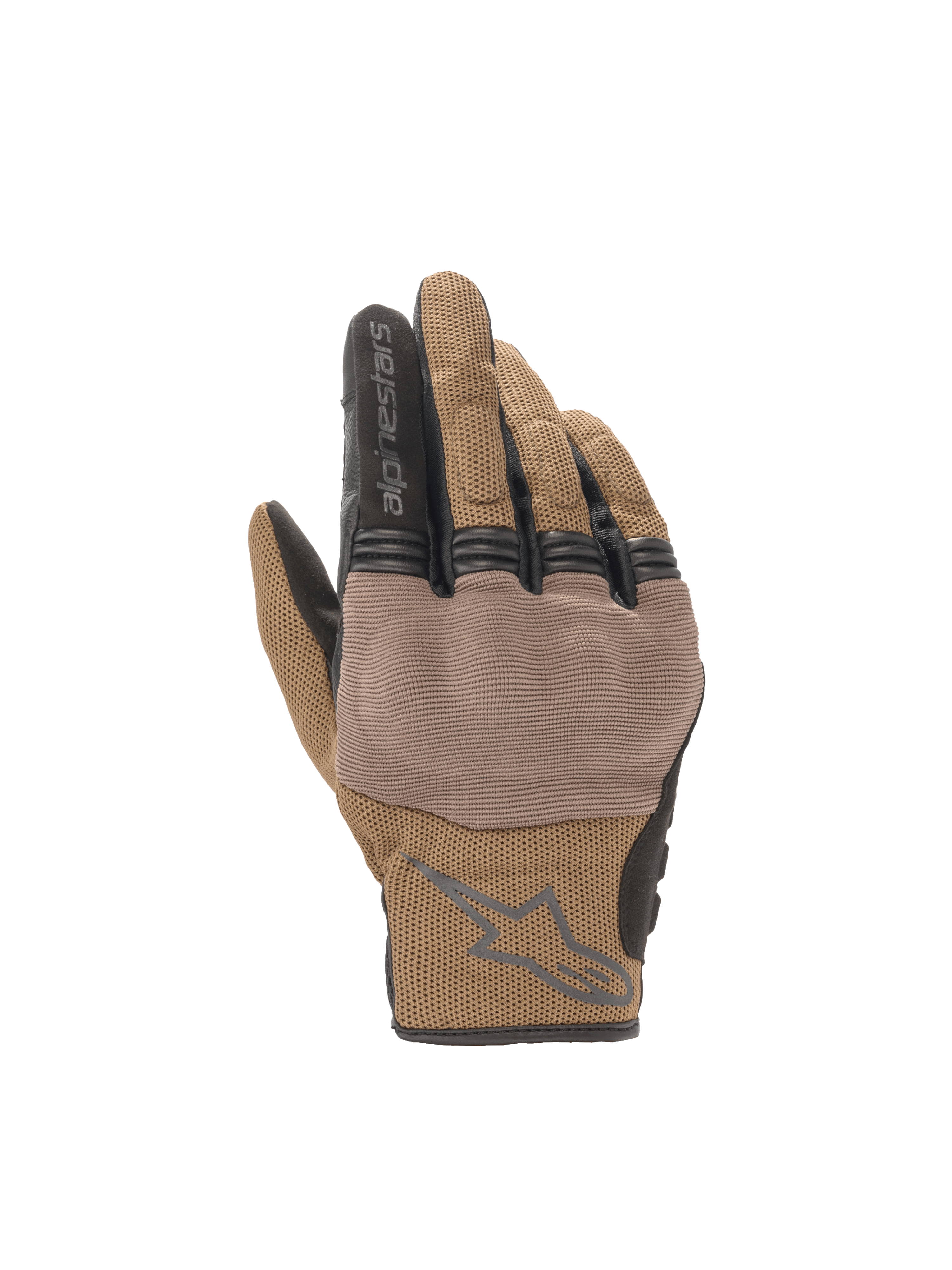 Alpinestars Copper Handschuhe, urbane Motorradhandschuhe in Braun und Schwarz, atmungsaktives Mesh mit integriertem Hartschalen-Knöchelschutz, CE-zertifiziert.