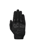 Alpinestars SP X 1 Gloves, black men's motorcycle racing gloves with TPR knuckle protection and CE certified textile.