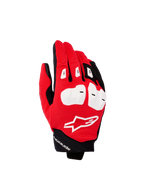 Alpinestars SP X 1 Handschuhe, Motorrad-Sporthandschuhe, Leuchtendes Rot, Schwarz und Weiß, mit weißen TPR-Knöchelprotektoren, texturierter roter Handrücken mit weißem Astars-Logo, kurze schwarze Manschette, Performance-Fahrausrüstung