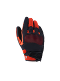 Alpinestars Mogress Airflow Handschuhe, Urbane Motorradhandschuhe, Schwarz, Rot und Tangerine, atmungsaktive 3D-Mesh-Konstruktion, sichtbarer Knöchelschutz, kurze Manschette mit Klettverschluss