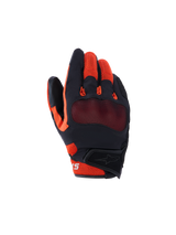 Alpinestars Mogress Airflow Handschuhe, Motorradhandschuhe, Schwarz und Orange, Mesh-Gewebe für Belüftung, Strukturierte Handfläche, Klettverschluss am Handgelenk