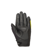 Alpinestars SMX-1 Air V2 Handschuhe, Herren-Motorradhandschuhe, Schwarz und Gelb Fluo, Handfläche mit Lederverstärkung.