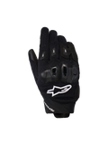 Alpinestars Stella SP X 3 Gloves, Women's Motorcycle Racing Gloves, Black with White Logo, featuring textured mesh fabric and TPU knuckle protection, sport-inspired performance road gear