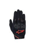 Alpinestars Stella SP X 1 Damen-Motorradhandschuhe, Schwarz und Fluo-Rot, mit belüftetem Textil und TPR-Knöchelschutz.