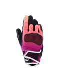 Alpinestars Stella Mogress Airflow Handschuhe, Damen-Motorradhandschuhe, Fading Coral und Schwarz mit weißem Rand, mit belüfteter Textil-Oberhand, laserperforierten Fingereinsätzen und einem schützenden kurzen Bündchen für den urbanen Einsatz.