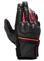 Alpinestars Stella Phenom Leather Air Glove, Women's Motorcycle Glove, Black and Diva Pink, hard knuckle protector, perforated leather construction, short cuff with Alpinestars branding, sport performance riding gear