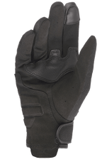 Alpinestars Stella Copper Motorradhandschuhe für Damen, Handflächenansicht, Schwarz, mit einer Innenhand aus vollsynthetischem Wildleder und Verstärkungspatches, Touchscreen-kompatibler Fingerspitze und Klettverschluss am Handgelenk