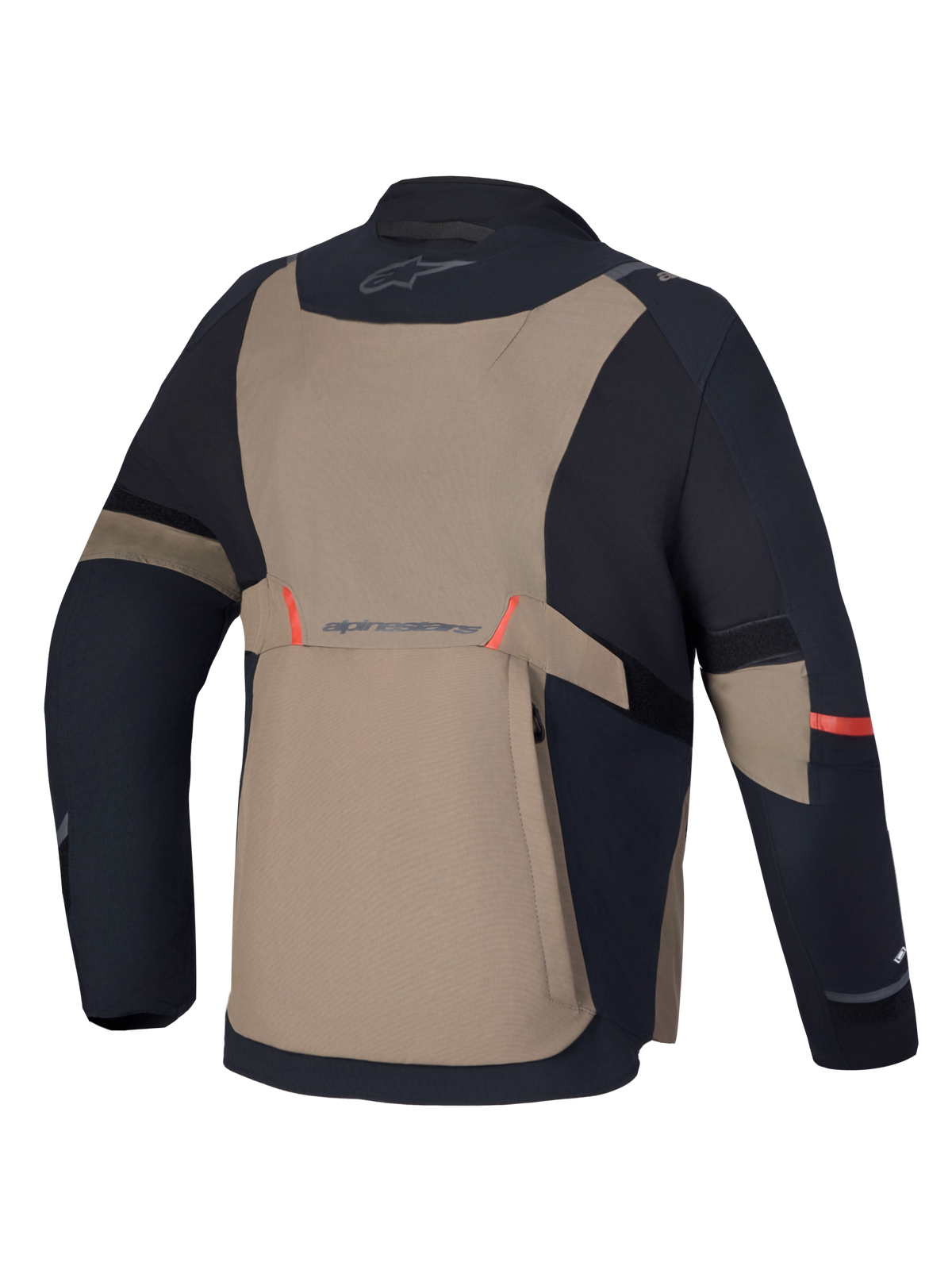 Alpinestars St-7 V2 2L Gore-Tex Jacket, Men's Adventure Motorcycle Touring Jacket, Walnut and Black, GORE-TEX waterproof construction, rear view showing technical mobility panels and branding