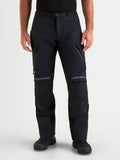 Alpinestars St 7 V 2 2 L Gore Tex Hose Short, Herren-Abenteuer-Motorradhose in Schwarz, Vorderansicht an einem Model in wasserdichter Touring-Schutzkleidung