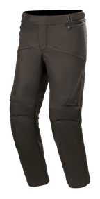 Alpinestars Road Pro GORE-TEX Hose, Motorrad-Touringhose, Schwarz, mit Akkordeon-Stretcheinsätzen an den Knien, Belüftungsöffnungen mit Reißverschluss und technischer Textilkonstruktion für Adventure-Touring