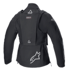 Alpinestars Techdura Jacke mit taktischem Rucksack, Offroad-Motorradjacke, Black Reflex, Rückansicht mit abnehmbarer taktischer Weste mit ASTARS-Logos, großem Stern-Logo auf dem unteren Rücken, robuste modulare Konstruktion für Enduro-Fahrten