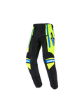 Alpinestars 2026 Kids Racer Nomur Hose, Kinder-Motocross-Hose, Dunkelblau mit neongelben und UCLA-blauen Akzenten, Stern-Logo auf dem Oberschenkel, „astars“-Branding auf den Knien, ergonomisches vorgeformtes Design für Offroad-Rennen