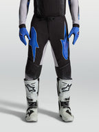 Alpinestars Supertech Hiten AFD Hose, Motocross-Hose für Herren, Schwarz und Blau, leichte Stretch-Ripstop-Konstruktion.