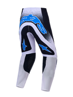 Alpinestars Supertech Hiten AFD Hose, Herren-Motocross-Rennhose, Blau, Weiß und Schwarz, Rückansicht mit Stretch-Ripstop.