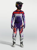 Alpinestars Supertech Dyna Pants and Jersey Gear Set, Men's Motocross Racing Outfit, Purple and Pink Fluo.