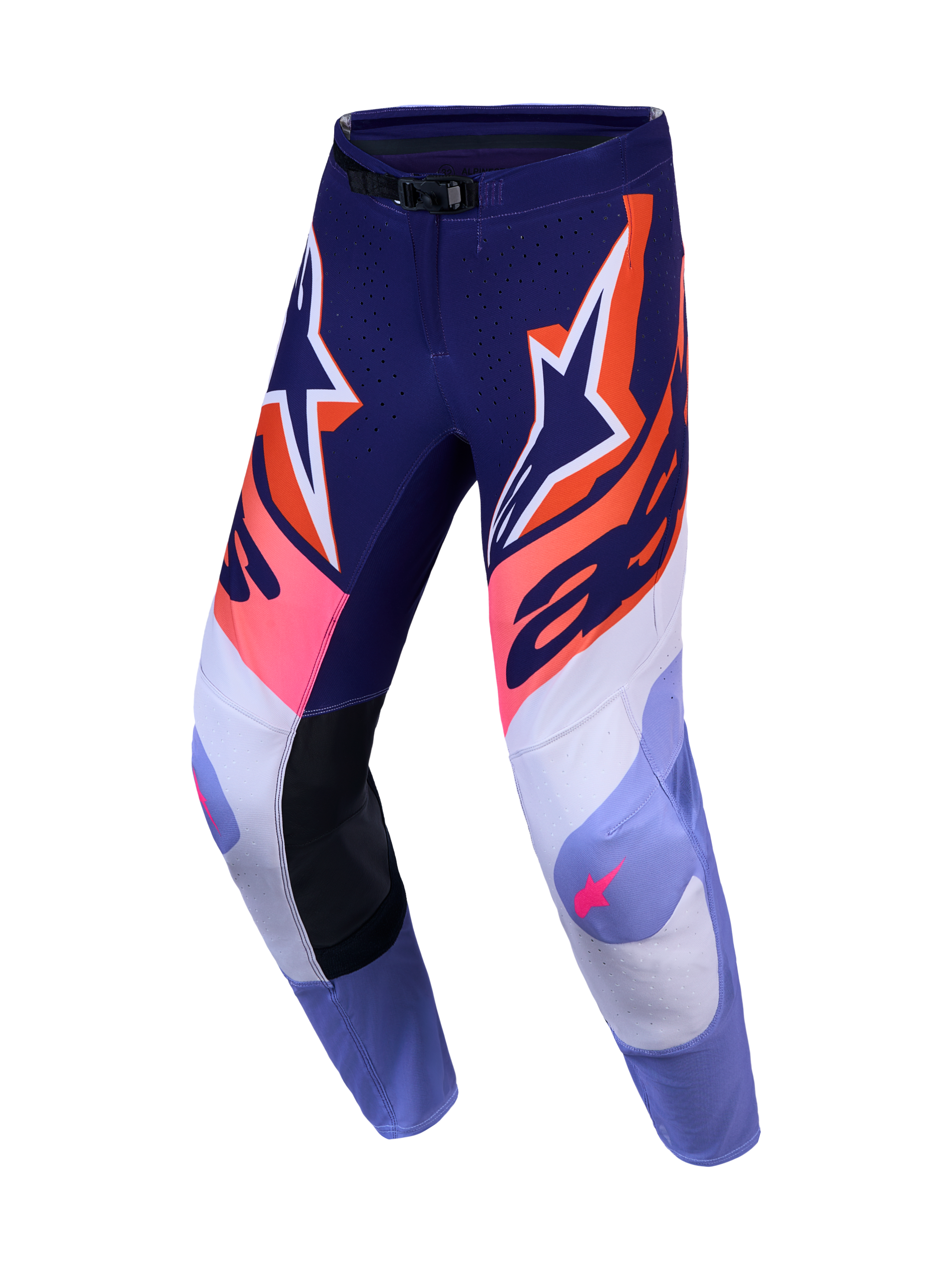 Alpinestars 2027 Supertech Dyna Hose und Ausrüstungsset, Herren-Motocross-Hose, Lila und Pink Fluo, Stretch-Ripstop.