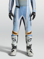 Alpinestars Techstar Maven Hose, Herren-Motocross-Hose in Blau und Orange, laserperforierte Belüftung und Rennpassform.