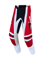 Alpinestars Techstar Maven Hose, Motocross-Hose für Herren, Rot und Weiß, strapazierfähige 600D-Polygewebe-Konstruktion.