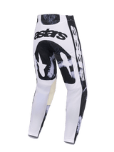 Alpinestars 2026 Racer Lahnd Pants, Motocross Pants, Iron Camo, back view featuring a white and black camo design, 'astars' logo on the seat, tan inner knee panels, durable polyfabric construction for off-road racing