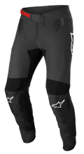 Alpinestars Supertech Foster Hose, Motocross-Hose, Schwarz und Grau, mit roter Schnalle, weißen Knie-Logos, verstärktem Knie- und Oberschenkelschutz, belüfteten Mesh-Einsätzen und sportlicher Passform für aktives Fahren