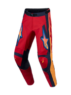 Alpinestars Racer Hunt Hose, Motocross-Hose für Herren in Rot und Koralle, vorgeformte Beine, robustes 600D-Polygewebe.