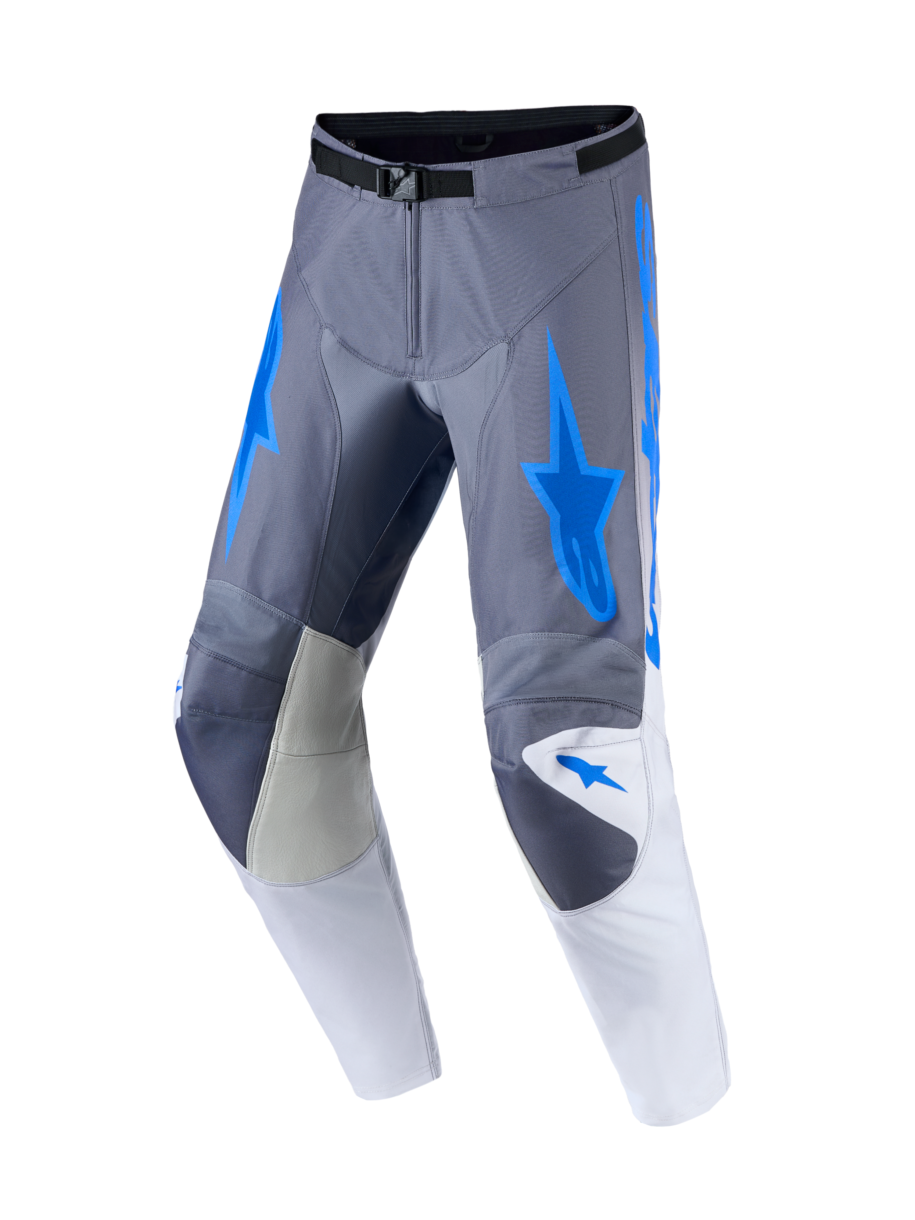 Alpinestars Racer Amber Hose, Motocross-Hose für Herren, Grau und UCLA Blau, mit verstärkten Lederknieeinsätzen für optimale Offroad-Performance
