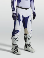 Alpinestars Racer Air Amber Hose, Motocrosshose für Herren, Weiß und Blau, perforiertes Polygewebe, vorgeformte Rennpassform