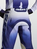 Alpinestars Racer Air Amber Hose, Motocross-Hose in Blau und Weiß, Rückansicht mit Astars-Logo am Bund.
