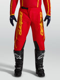 Alpinestars Fluid Apex V2 Hose, Motocross-Hose für Herren, Rot und Gold, strapazierfähiges 600D-Polygewebe, Sport-Passform.