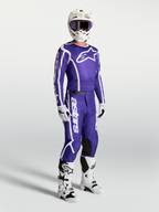 Alpinestars Fluid Apex V2 Hose, MX-Hose für Herren, Dunkelblau und Weiß, ergonomische 3D-Passform für Offroad-Fahrten.