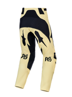 Alpinestars Techstar Atrox Motocross-Hose, Gelb und Schwarz, Rückansicht mit Laser-Perforationen und verstärktem Gesäßbereich.
