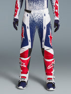 Alpinestars Limited Edition Techstar Unity Pants, Red White Blue motocross racing pants for men with performance stretch.