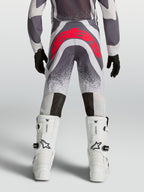 Alpinestars Jugend Supertech Swan Hose, Motocross-Hose, Jugend, Grau und Rot, Rückansicht mit athletischer Passform und verstärktem Sitzbereich