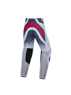 Alpinestars Jugend Supertech Swan Motocross-Hose, Grau und Rot, athletische Rennpassform mit großem Logo am Gesäß.