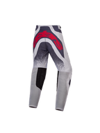 Alpinestars Jugend Supertech Swan Hose 2027, graue Motocross-Rennhose mit rotem Rücklogo und belüfteten Einsätzen.