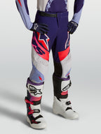 Alpinestars Jugend Supertech Dyna Hosen, Motocross-Rennhose in Lila und Pink aus strapazierfähigem Stretch-Ripstop-Gewebe.