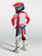 Alpinestars Jugend Supertech Dyna Hose, Motocross-Ausrüstung in Rot und Marineblau, athletische Passform für junge Fahrer.