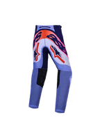 Alpinestars Supertech Dyna Jugend-Hosen, Motocross-Rennsport-Hosen, Lila und Pink, Rückansicht mit verstärktem Sitzbereich.