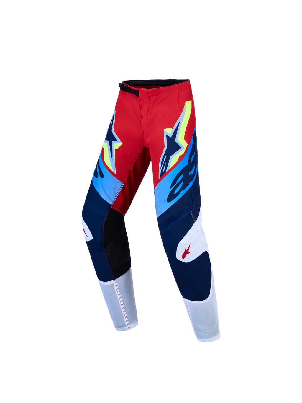 Alpinestars Supertech Dyna Jugend-Hose AND Jugendliche Supertech Dyna Gear Set, Motocross-Hose, Rot und Blau, Stretch-Ripstop.