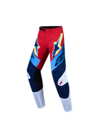 Alpinestars Supertech Dyna Jugend-Hose AND Jugendliche Supertech Dyna Gear Set, Motocross-Hose, Rot und Blau, Stretch-Ripstop.