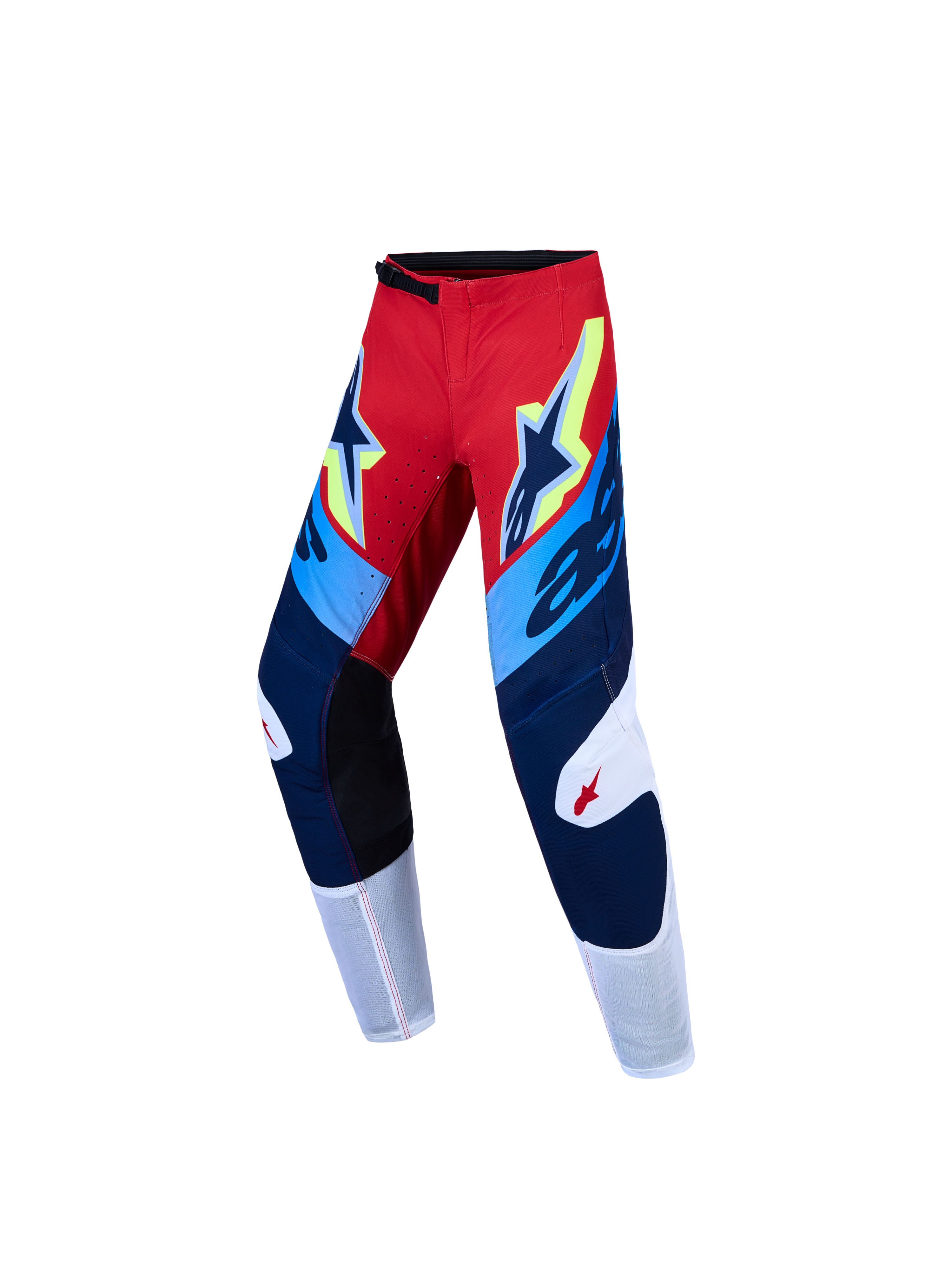 Alpinestars Supertech Dyna Jugend-Hose AND Jugendliche Supertech Dyna Gear Set, Motocross-Hose, Rot und Blau, Stretch-Ripstop.