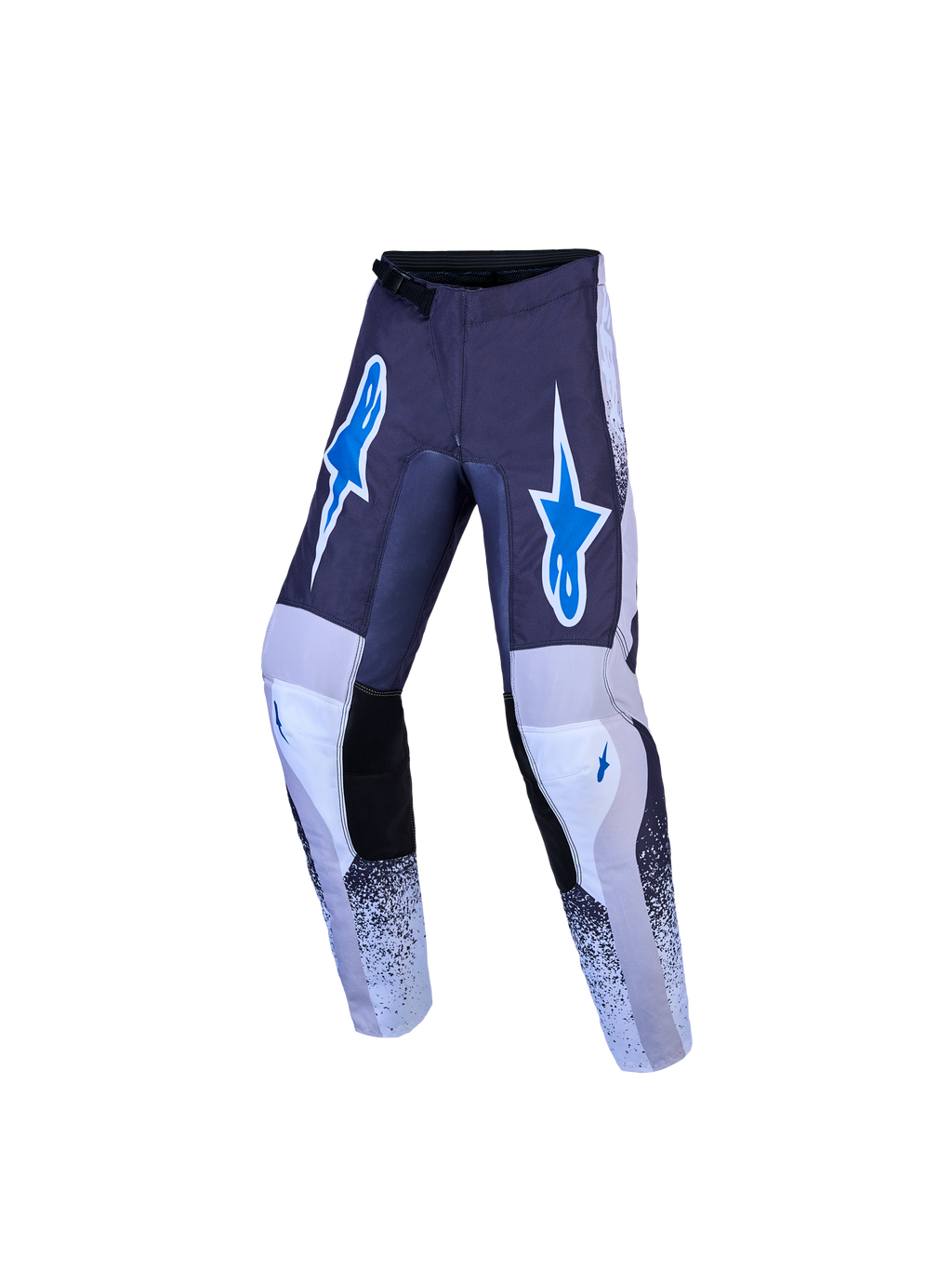 Alpinestars Fluid Drag Jugend-Hose, Motocross-Hose, Grau, Blau und Lila, strapazierfähiges Material, ergonomische Passform.