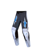 Alpinestars Fluid Drag Jugend-Hose 2027, Motocross-Hose für Kinder, Grau und Blau, strapazierfähiges, vorgeformtes Textildesign.