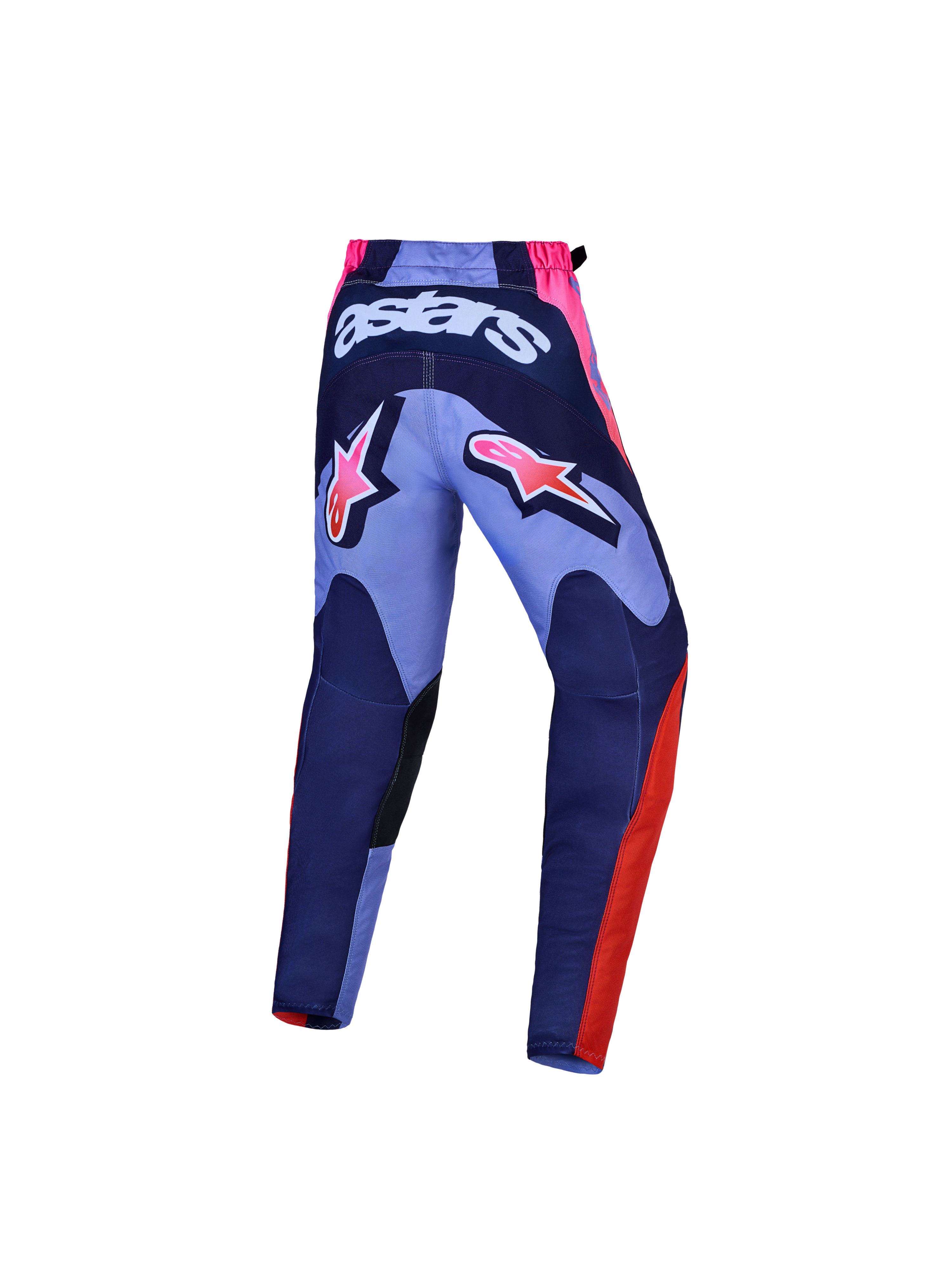 Alpinestars Fluid Hunt Jugend-Hose, Motocross-Hose, Violett und Lila, Rückansicht aus strapazierfähigem Polygewebe.