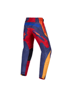 Alpinestars Fluid Hunt Jugend-Hose für Motocross, Rückansicht in Rot und Grau, aus strapazierfähigem 600D Polygewebe.