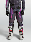 Alpinestars Jugend Fluid Lone Hose, Motocross-Hose in Grau Camo und Lila, 600D Polygewebe für Offroad-Geländefahrten.